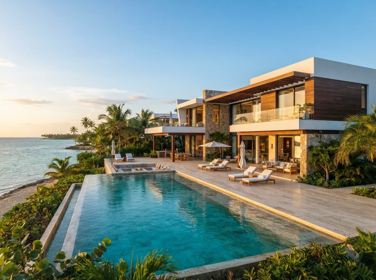 Villa en Cabarete — piscina y área exterior